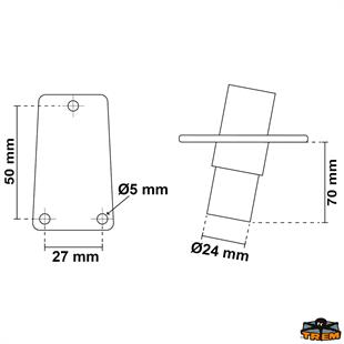 TREM DİREKLİ SİLYON FENERİ, 360°,  100 CM - SİYAH