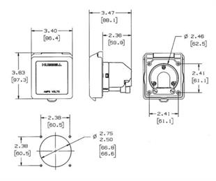 Hubbell 220V standart marin priz 16 Amper