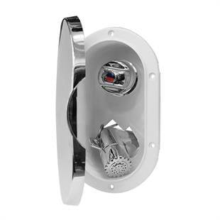 Hortumlu duş ve yuva. sıcak - soğuk krom kapak 