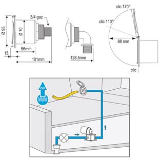 NR GÖMME SU ÇIKIŞI, KROMAJ KAPAKLI, DÜZ