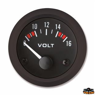 TREM ECO LINE VOLTMETRE.SİYAH.12V.Ø52MM