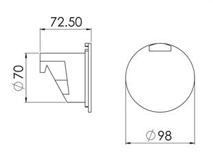 Trem duş yuvası, kapaklı
