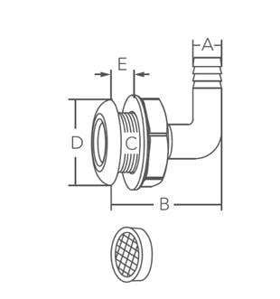 Tank havalandırma 95 DERECE A 35MM
