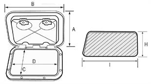 SU GEÇİRMEZ GÖMME KAPAK 353X606MM, GRİ