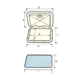 NUOVA RADE PLASTİK KAPAK, KİLİTLİ 165X285MM