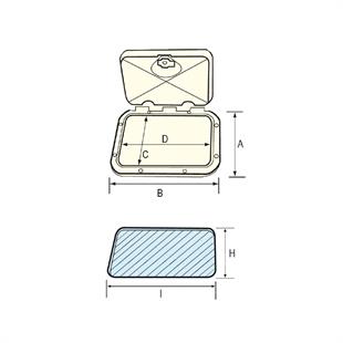 SU GEÇİRMEZ GÖMME KAPAK, 275X375MM. KİLİTLİ