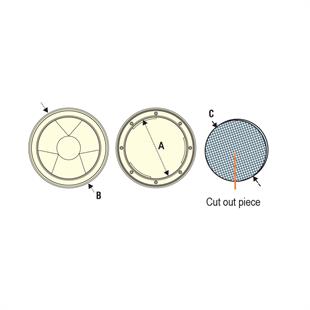 KONTROL KAPAKÇIĞI, SİYAH, PLASTİK Ø155MM