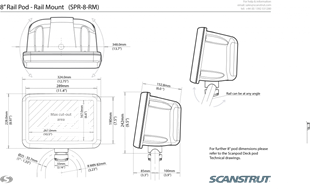 SPR-8-RM BEYAZ 8 KOMPAKT POD, RAYA MONTAJ