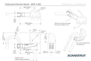 SPR-1I-AM BEYAZ POD. 1XSTD INST.İÇİN, RAYA MONTAJ. DİRSEKLİ