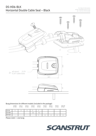 DS-HD6-BLK ÇİFTLİ KABLO ÇIKIŞI, SİYAH, 6-10MM