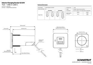 TILE-USB-A/USB-C ŞARJ SOKETİ, PASL. ÇERÇEVE