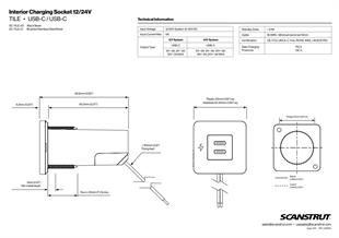 TILE-USB-C/USB-C ŞARJ SOKETİ, SİYAH ÇERÇEVE