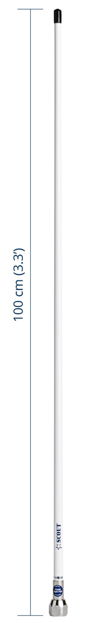 SCOUT -QUICK 1- VHF ANTENİ, FİBERGLASS 1.0 MT