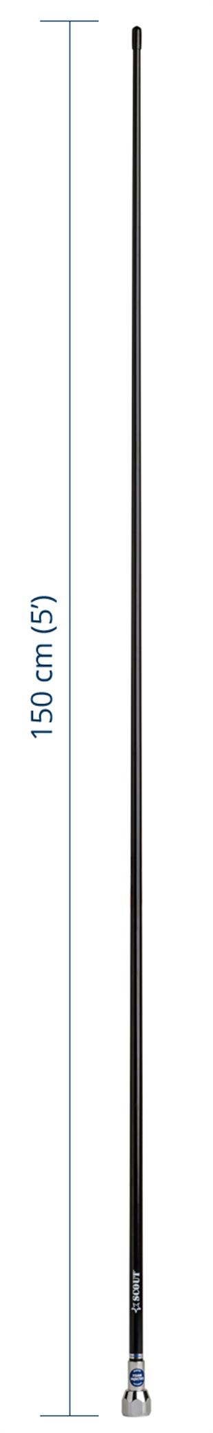SCOUT -QUICK 2- VHF ANTENİ, FİBERGLASS 1.5 MT, SYH