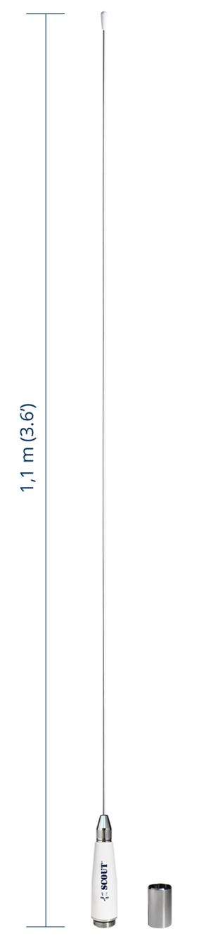 SCOUT -QUICK 3- VHF ANTENİ, PASL.ÇELİK 1.1 MT
