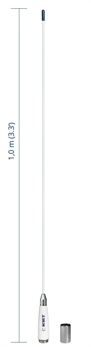 SCOUT -QUICK 4- VHF ANTENİ, FİBERGLASS 1.0 MT