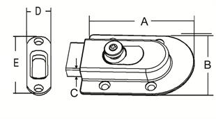 Sürgü Kilit Gömme Karşılık 100mm