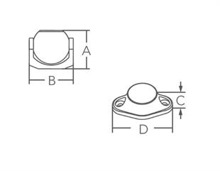 Kapı ve pencere stoperi 34x34mm