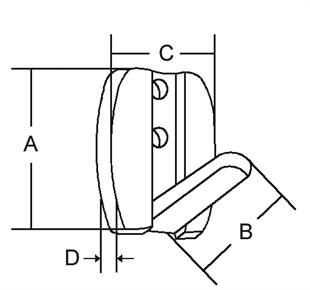 Elbise Askısı 50x28 mm.
