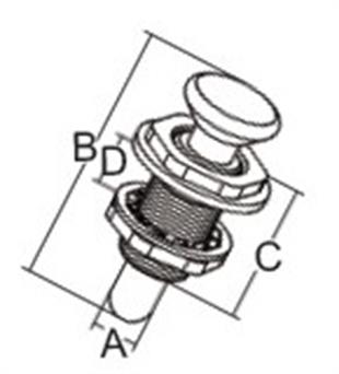 Pim Kilit, paslanmaz çelik  56x9.5mm