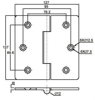 KAPI MENTEŞE 127 X 127MM