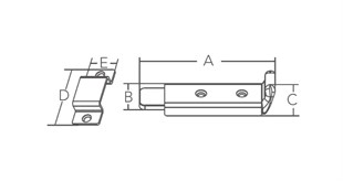 Sürgülü Kilit 123X32mm - Standart Karşılık