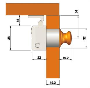 Basmalı çekmece/dolap kilidi SARI