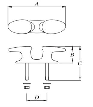 Paslanmaz Çelik Koç boynuzu 254x79 mm