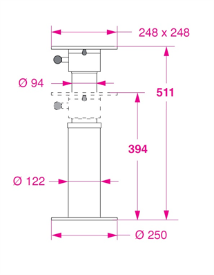 Barka Gazlı oltuk Ayağı - 511 mm