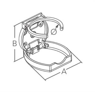 Marine Town Paslanmaz Çelik Kapaklı Beyaz Plastik Katlanır Bardaklık