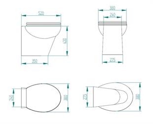Stilo Plus 12V Beyaz Taş Taharet Kitli Tuvalet