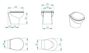 Match Cut 24V Beyaz Kısa Taş Thr. Kitli Tuvalet