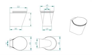 Konos 24V Beyaz Taş Tuvalet