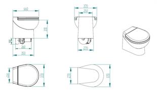 Artic C 24V Beyaz Kısa Taş, Thr. Kitli Tuvalet