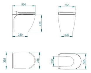 WAVE 12V BEYAZ TAŞ TUVALET -530-