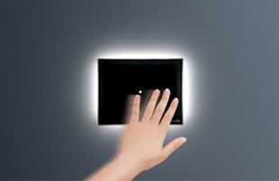 Planus Beyaz Full Glass Touch Panel 2 Butonlu