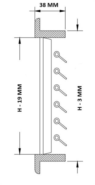 Hava çıkış ızgarası. Maun DÖRT YÖNLÜ 254X152MM
