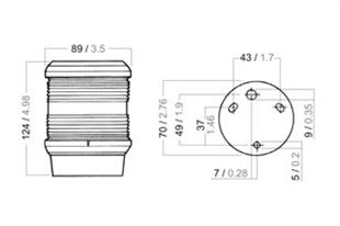 AQUA SIGNAL 40 SERİ TRICOLOR SİYAH  24V 25W