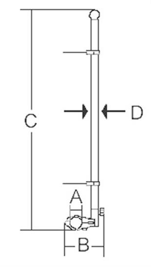 Bayrak direği A32 450MM