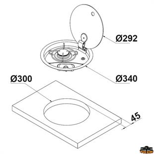 CAN FC1345 Kapaklı Gömme Ocak