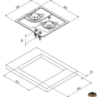 CAN PC1322 Çiftli Gömme Ocak