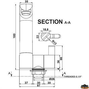 CAN RB1492 Katlanır musluk, soğuk su