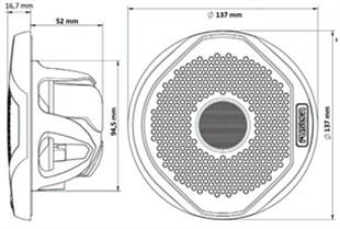 Fusion Marin Su Geçirmez Titanyum TweterlI Hoparlör 