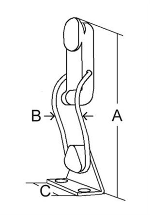 Gergili kilit, anahtarlı 103x38mm