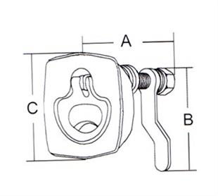 Gömme kulp, kilitli 62mm