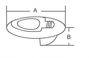 Gömme kulp, kare 51mm