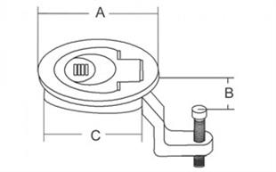 Gömme kulp - Kilitli 61mm