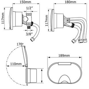 Hortumlu duş ve yuva