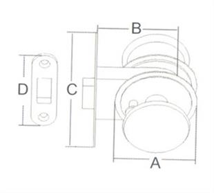Kapı kilidi 62 92MM