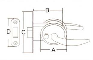 Kapı kilidi A62 92MM